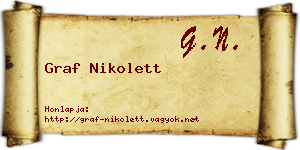 Graf Nikolett névjegykártya